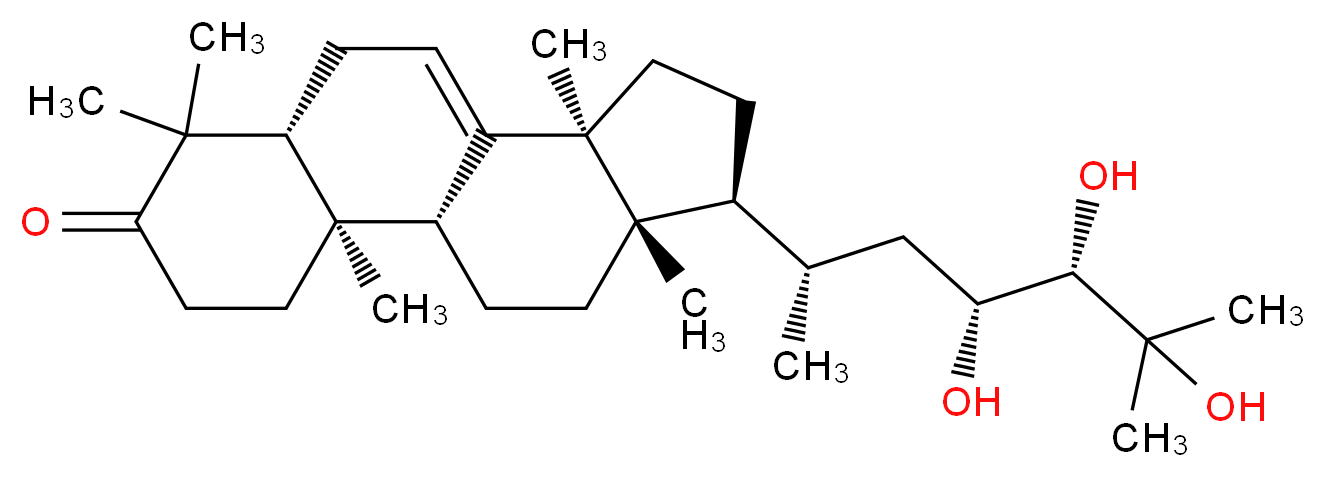 (1R,2R,7R,11S,14S,15S)-2,6,6,11,15-pentamethyl-14-[(2S,4R,5S)-4,5,6-trihydroxy-6-methylheptan-2-yl]tetracyclo[8.7.0.0<sup>2</sup>,<sup>7</sup>.0<sup>1</sup><sup>1</sup>,<sup>1</sup><sup>5</sup>]heptadec-9-en-5-one_分子结构_CAS_100198-09-2