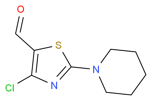 4-chloro-2-(piperidin-1-yl)-1,3-thiazole-5-carbaldehyde_分子结构_CAS_139670-00-1