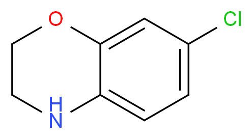 7-Chloro-3,4-dihydro-2H-benzo[b][1,4]oxazine_分子结构_CAS_113770-21-1)