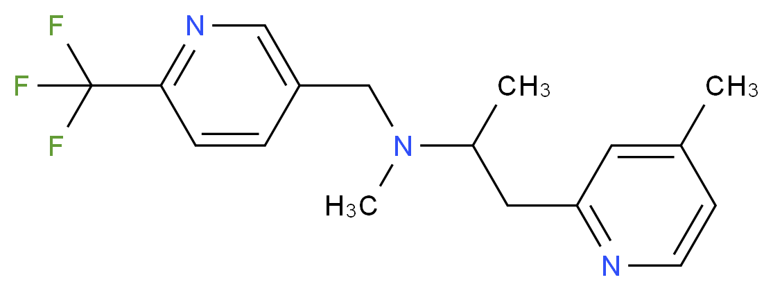 N-methyl-1-(4-methylpyridin-2-yl)-N-{[6-(trifluoromethyl)pyridin-3-yl]methyl}propan-2-amine_分子结构_CAS_)