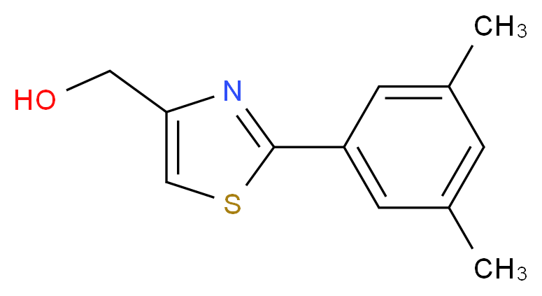 [2-(3,5-DIMETHYL-PHENYL)-THIAZOL-4-YL]-METHANOL_分子结构_CAS_885278-84-2)