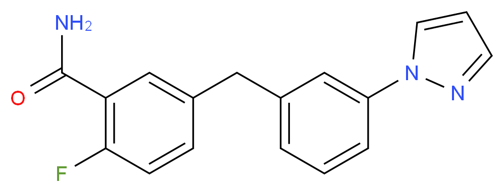 2-fluoro-5-[3-(1H-pyrazol-1-yl)benzyl]benzamide_分子结构_CAS_)