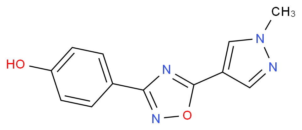 4-[5-(1-methyl-1H-pyrazol-4-yl)-1,2,4-oxadiazol-3-yl]phenol_分子结构_CAS_)