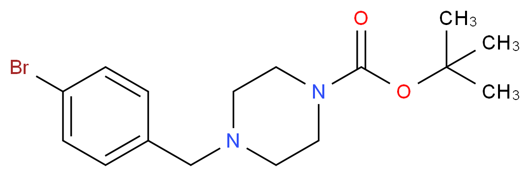 4-(4-Bromobenzyl)piperazine, N1-BOC protected 95%_分子结构_CAS_844891-10-7)