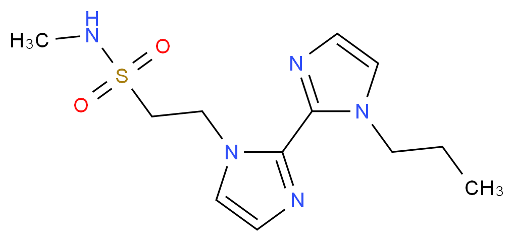 N-methyl-2-(1'-propyl-1H,1'H-2,2'-biimidazol-1-yl)ethanesulfonamide_分子结构_CAS_)