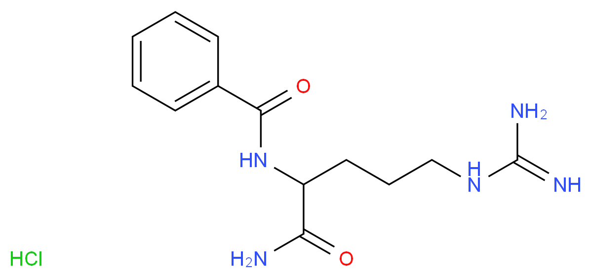 5-carbamimidamido-2-(phenylformamido)pentanamide hydrochloride_分子结构_CAS_965-03-7