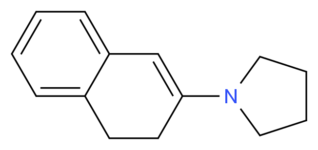 1-(3,4-dihydronaphthalen-2-yl)pyrrolidine_分子结构_CAS_21403-95-2