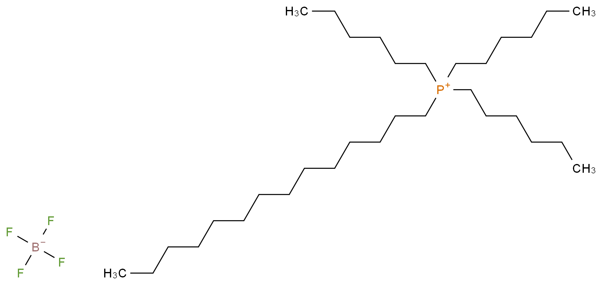 tetrafluoroboranuide; trihexyl(tetradecyl)phosphanium_分子结构_CAS_374683-55-3