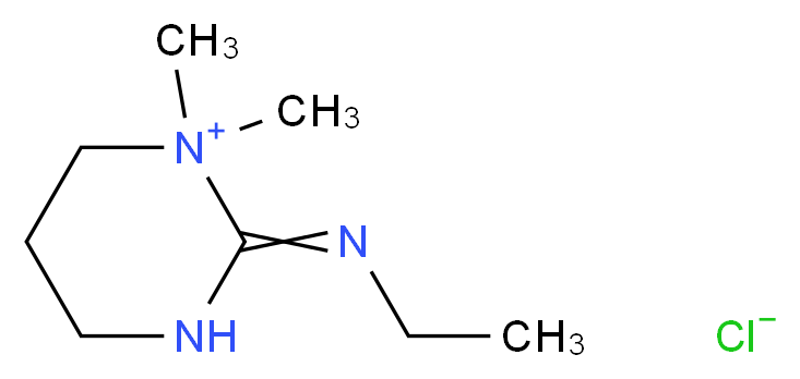 N1-(1,1-dimethylhexahydropyrimidin-1-ium-2-yliden)ethan-1-amine chloride_分子结构_CAS_66922-57-4)