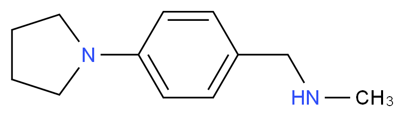 methyl({[4-(pyrrolidin-1-yl)phenyl]methyl})amine_分子结构_CAS_823188-79-0