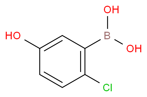 2-Chloro-5-hydroxybenzeneboronic acid 98%_分子结构_CAS_913835-71-9)