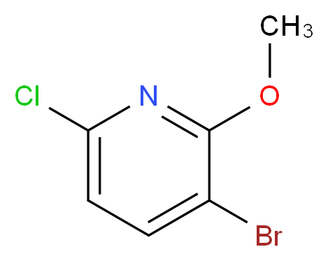 3-bromo-6-chloro-2-methoxypyridine_分子结构_CAS_1211526-62-3