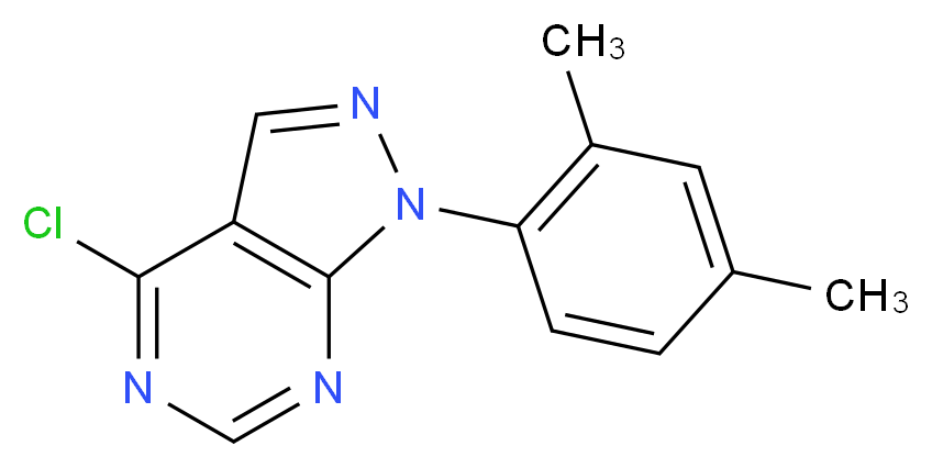 4-Chloro-1-(2,4-dimethylphenyl)-1H-pyrazolo[3,4-d]pyrimidine_分子结构_CAS_610277-86-6)