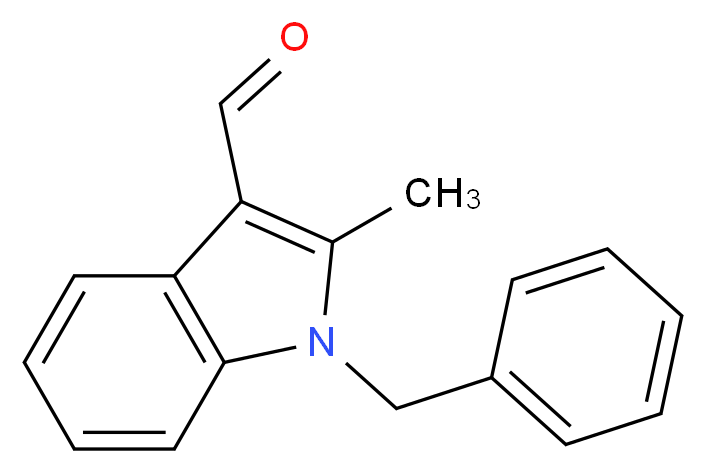 1-benzyl-2-methyl-1H-indole-3-carbaldehyde_分子结构_CAS_95202-45-2
