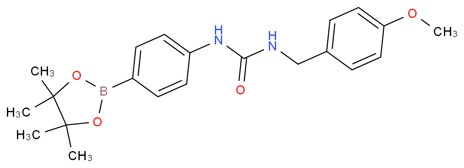 4-{[(4-Methoxybenzyl)carbamoyl]amino}benzeneboronic acid, pinacol ester 98%_分子结构_CAS_874298-21-2)