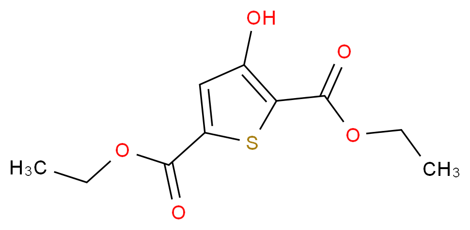 2,5-diethyl 3-hydroxythiophene-2,5-dicarboxylate_分子结构_CAS_99187-10-7