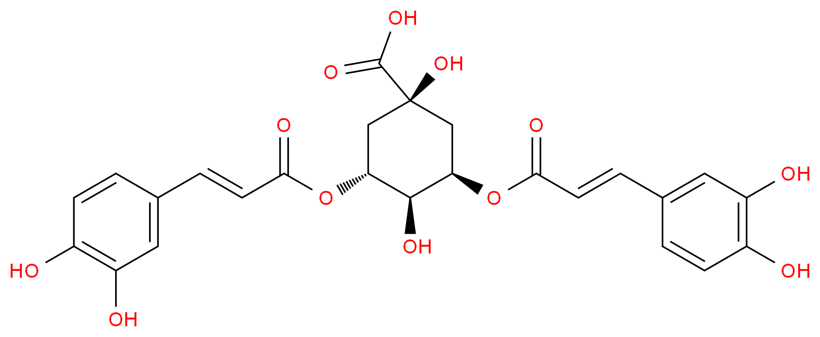 3,5-Di-O-caffeoylquinic acid_分子结构_CAS_2450-53-5)