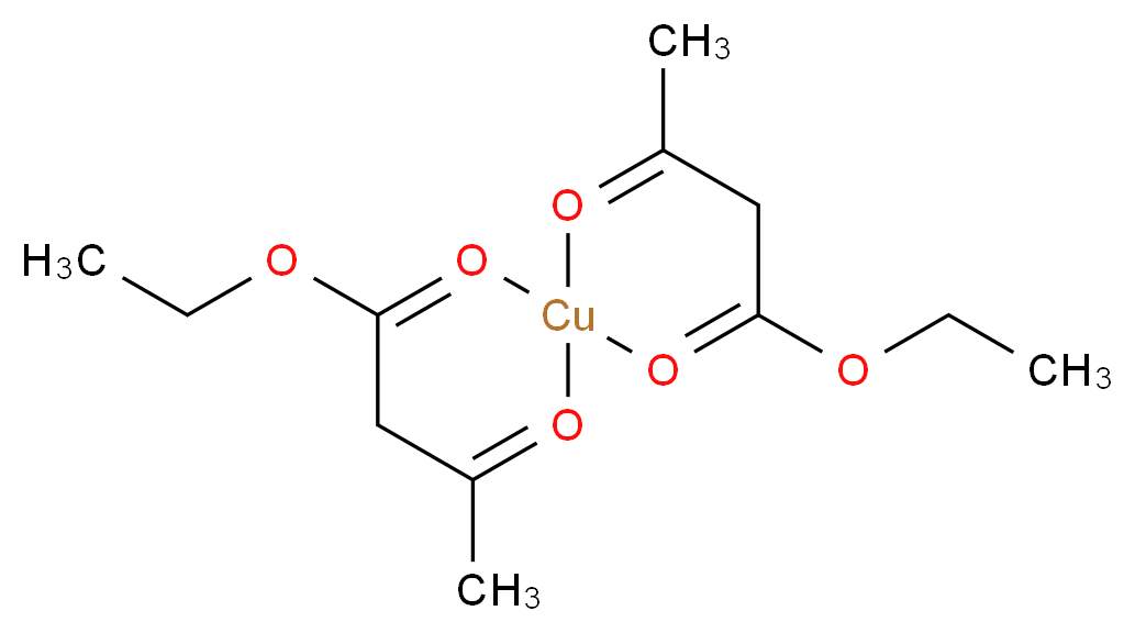 2,8-diethoxy-4,10-dimethyl-1$l^{3},5$l^{3}-dioxa-7$l^{3},11$l^{3}-dioxa-6-cupraspiro[5.5]undeca-1,4,7,10-tetraene_分子结构_CAS_14284-06-1