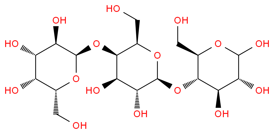 (2R,3R,4S,5R,6R)-2-{[(2R,3R,4R,5R,6S)-4,5-dihydroxy-2-(hydroxymethyl)-6-{[(2R,3S,4R,5R)-4,5,6-trihydroxy-2-(hydroxymethyl)oxan-3-yl]oxy}oxan-3-yl]oxy}-6-(hydroxymethyl)oxane-3,4,5-triol_分子结构_CAS_66580-68-5