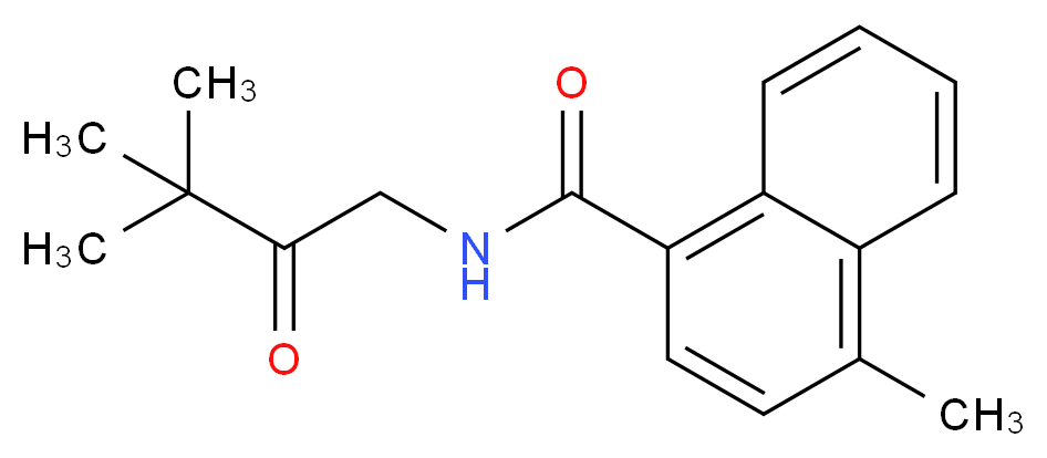 N-(3,3-dimethyl-2-oxobutyl)-4-methyl-1-naphthamide_分子结构_CAS_)