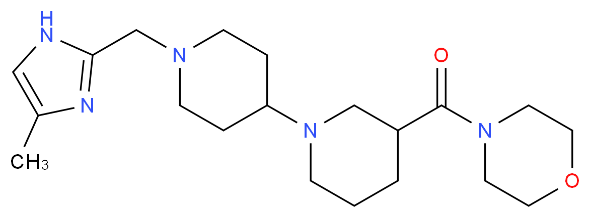 1'-[(4-methyl-1H-imidazol-2-yl)methyl]-3-(morpholin-4-ylcarbonyl)-1,4'-bipiperidine_分子结构_CAS_)