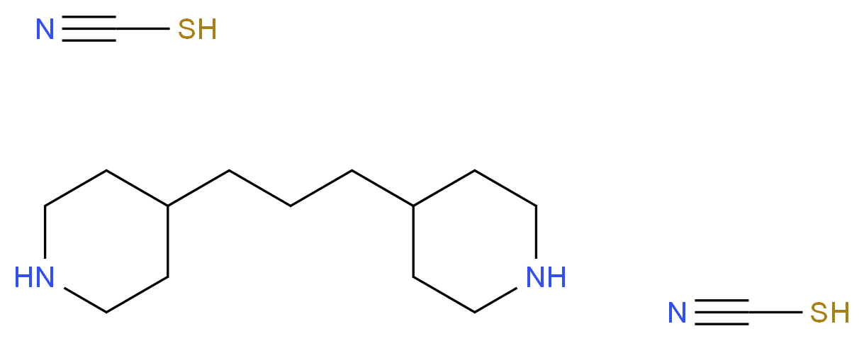 4-[3-(piperidin-4-yl)propyl]piperidine; bis(sulfanylformonitrile)_分子结构_CAS_70644-48-3