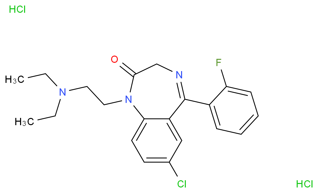 氟西泮 二盐酸盐_分子结构_CAS_1172-18-5)