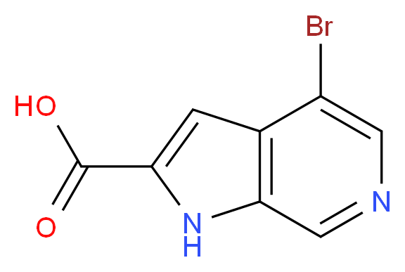 4-bromo-1H-pyrrolo[2,3-c]pyridine-2-carboxylic acid_分子结构_CAS_1252572-24-9