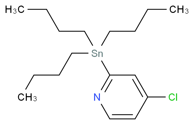 4-chloro-2-(tributylstannyl)pyridine_分子结构_CAS_1204580-71-1