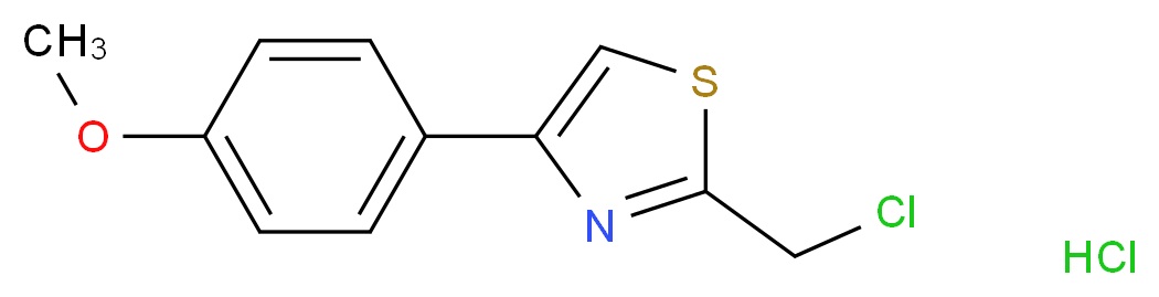 2-(Chloromethyl)-4-(4-methoxyphenyl)-1,3-thiazole hydrochloride_分子结构_CAS_)