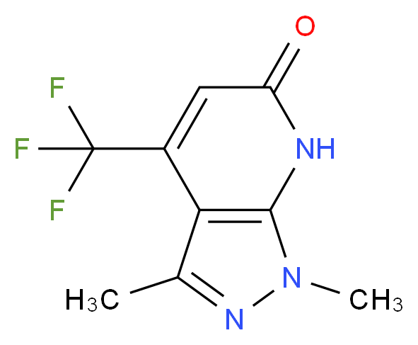1,7-Dihydro-1,3-dimethyl-4-(trifluoromethyl)-6H-pyrazolo[3,4-b]pyridin-6-one_分子结构_CAS_)