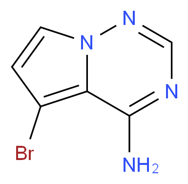 5-bromopyrrolo[2,1-f][1,2,4]triazin-4-amine_分子结构_CAS_937047-47-7