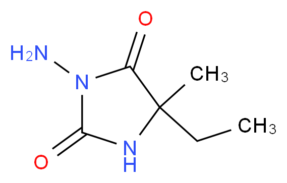 3-amino-5-ethyl-5-methylimidazolidine-2,4-dione_分子结构_CAS_1005-88-5