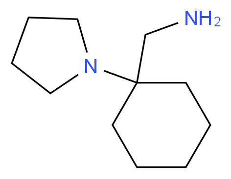 1-[1-(1-pyrrolidinyl)cyclohexyl]methanamine_分子结构_CAS_744980-79-8)