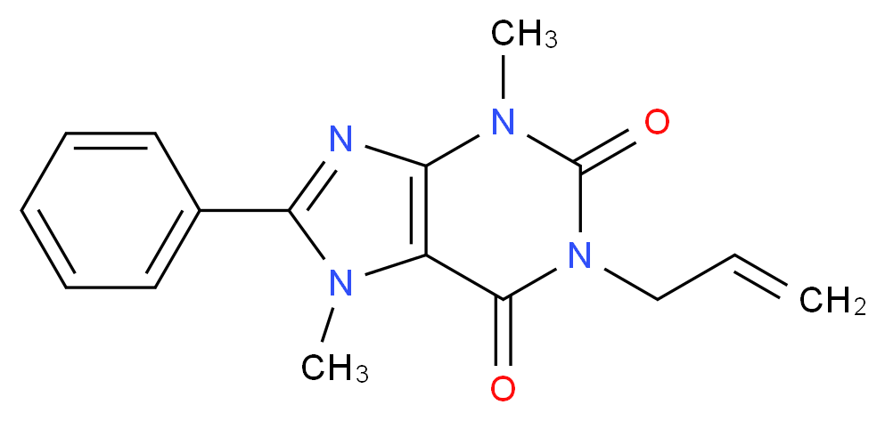 1-ALLYL-3,7-DIMETHYL-8-PHENYLXANTHINE_分子结构_CAS_149981-23-7)