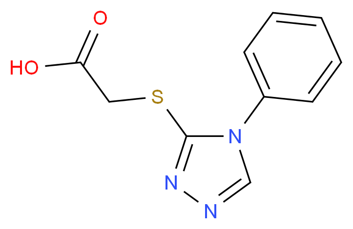 2-[(4-phenyl-4H-1,2,4-triazol-3-yl)sulfanyl]acetic acid_分子结构_CAS_3682-28-8