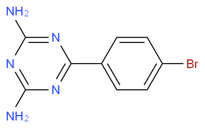 6-(4-bromophenyl)-1,3,5-triazine-2,4-diamine_分子结构_CAS_30508-74-8