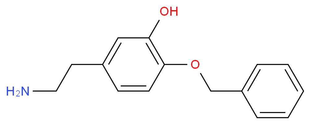 5-(2-aminoethyl)-2-(benzyloxy)phenol_分子结构_CAS_94026-91-2