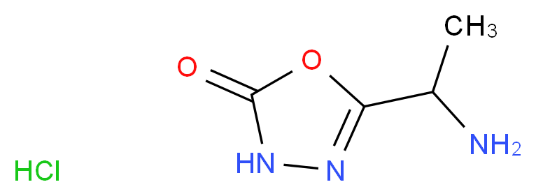 5-(1-aminoethyl)-2,3-dihydro-1,3,4-oxadiazol-2-one hydrochloride_分子结构_CAS_1211595-56-0