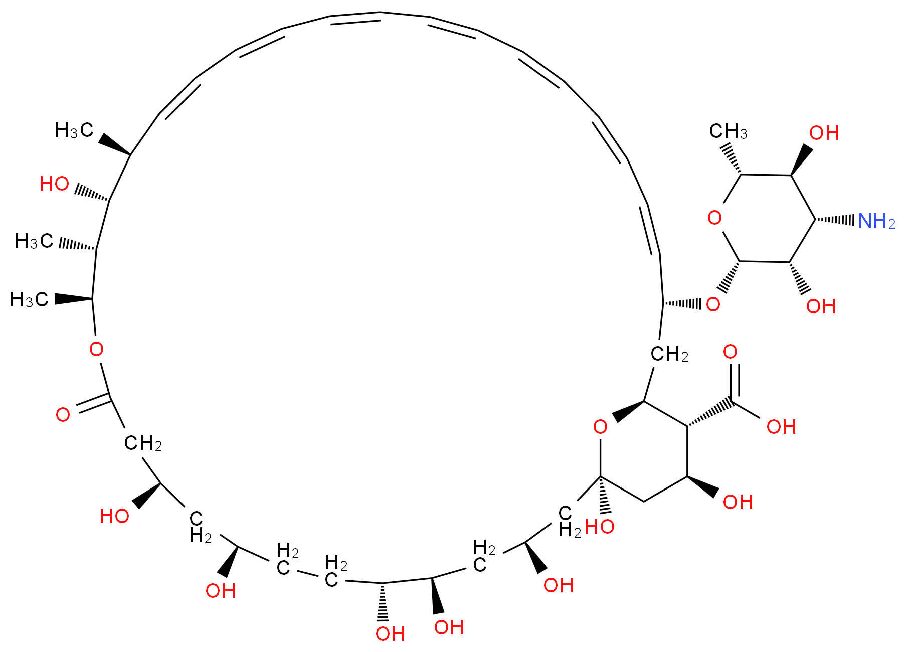 Amphotericin B solubilized_分子结构_CAS_1397-89-3)