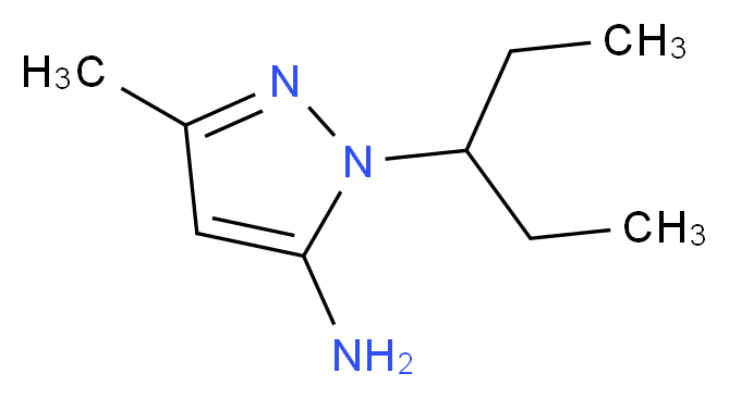 3-methyl-1-(pentan-3-yl)-1H-pyrazol-5-amine_分子结构_CAS_1015845-99-4