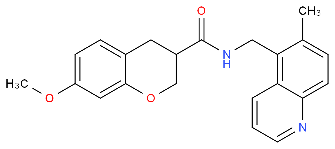 7-methoxy-N-[(6-methylquinolin-5-yl)methyl]chromane-3-carboxamide_分子结构_CAS_)