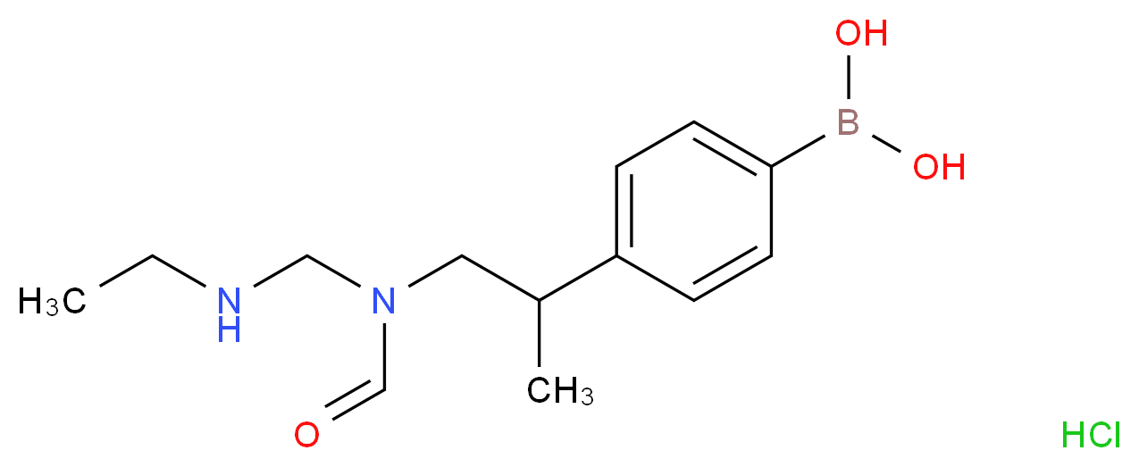 4-[2-(二乙基氨基)乙基氨甲酰基]苯硼酸盐酸盐_分子结构_CAS_913835-46-8)