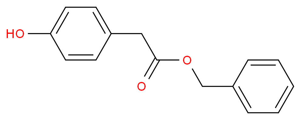 benzyl 2-(4-hydroxyphenyl)acetate_分子结构_CAS_27727-37-3