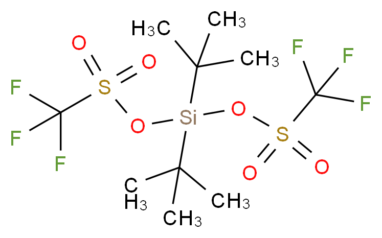 di-tert-butyl(trifluoromethanesulfonyloxy)silyl trifluoromethanesulfonate_分子结构_CAS_85272-31-7