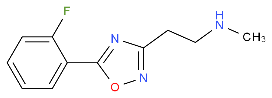 {2-[5-(2-Fluorophenyl)-1,2,4-oxadiazol-3-yl]-ethyl}methylamine_分子结构_CAS_)