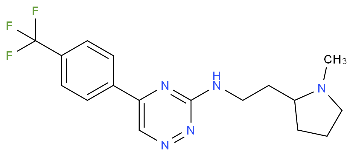 N-[2-(1-methyl-2-pyrrolidinyl)ethyl]-5-[4-(trifluoromethyl)phenyl]-1,2,4-triazin-3-amine_分子结构_CAS_)