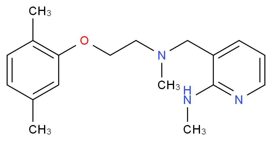 3-{[[2-(2,5-dimethylphenoxy)ethyl](methyl)amino]methyl}-N-methylpyridin-2-amine_分子结构_CAS_)