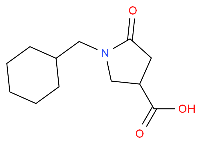 1-Cyclohexylmethyl-5-oxo-pyrrolidine-3-carboxylic acid_分子结构_CAS_)