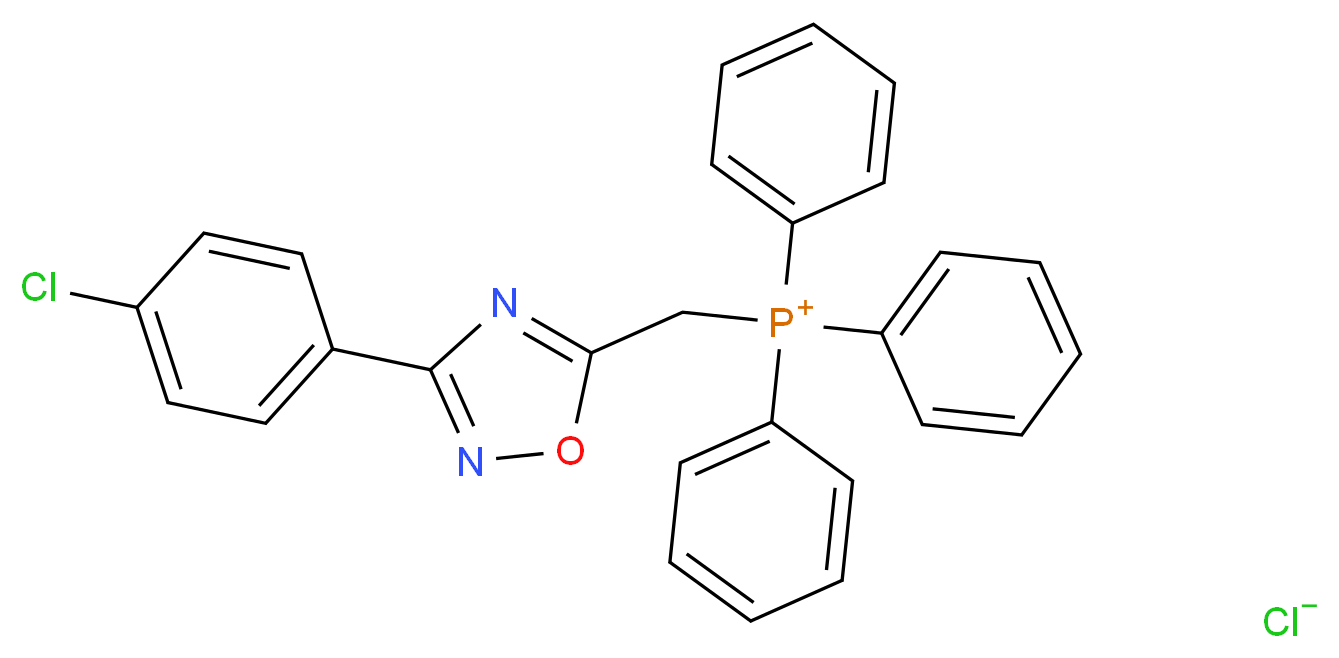 {[3-(4-chlorophenyl)-1,2,4-oxadiazol-5-yl]methyl}(triphenyl)phosphonium chloride_分子结构_CAS_)